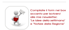 le idee della settimana, � una rassegna stampa per argomento di interessanti articoli recenti. l'altra � una newsletter di informazione su quanto viene fatto in Regione, convegni inviti ecc.